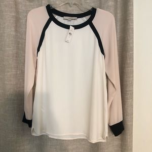 Black and white blouse